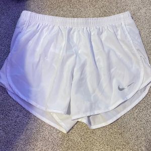 White Nike shorts size small